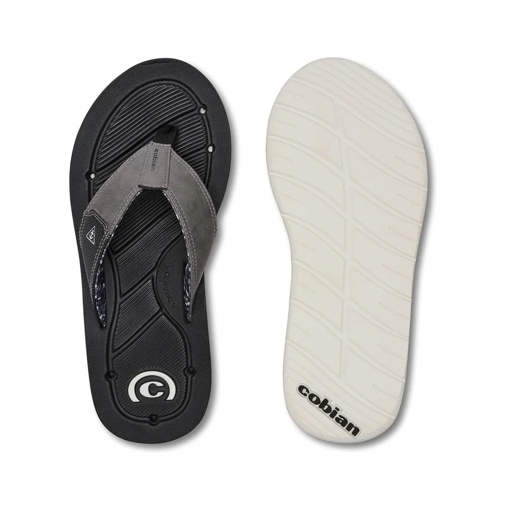 NEW Cobian Mens Draino 3 Black Nautical Nomad‎ Waterproof Flip Flop Sandals Sz 9